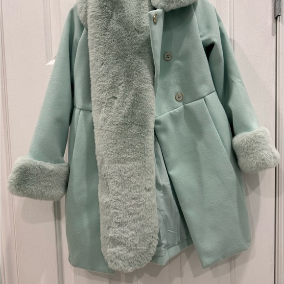 NWT Janie and Jack faux fur coat with matching scarf - Picture 10 of 12
